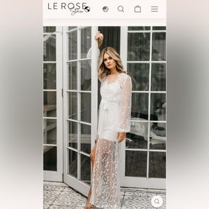 Le Rose Adelina Spot Lace Maxi - NWTS Size Small